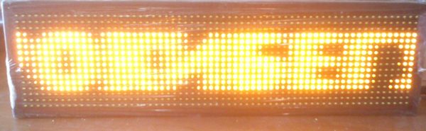 Led табло Бегущая строка P10 670х190 мм желтого свечения